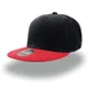 Бейсболка Atlantis Snap Back 6 клиньев, плоский козырек, черная/ красная - фото № 1