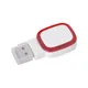 Флеш-карта с подсветкой логотипа, 16GB, белая с красным - фото № 1