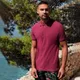 Поло мужское Fruit of the Loom Premium Polo 180, синее - фото № 4