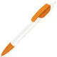 Ручка шариковая пластиковая Lecce Pen Tris, белая / оранжевая - фото № 1