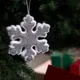 Украшение новогоднее Snowflake из фетра, серое - фото № 2