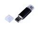Флешка USB 2.0/micro USB на 32 Гб, черный металлик - фото № 2