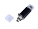Флешка USB 2.0/micro USB на 32 Гб, черный металлик - фото № 3