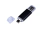 Флешка USB 2.0/micro USB на 32 Гб, черный металлик - фото № 4