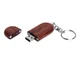 USB-флешка на 16 Гб овальной формы и колпачком с магнитом, коричневый - фото № 2