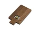USB-флешка на 16 Гб в виде деревянной карточки с выдвижным механизмом, коричневый - фото № 3