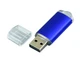 USB-флешка на 32 Гб с прозрачным колпачком, синий - фото № 2