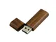 USB-флешка на 64 Гб эргономичной прямоугольной формы с округленными краями, коричневый - фото № 2