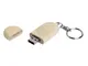 USB-флешка на 64 Гб овальной формы и колпачком с магнитом, бежевый - фото № 2