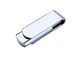 Флешка USB 3.0 на 64 Гб глянцевая поворотная, серебряная - фото № 2