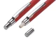 Карандаш механический с ластиком CPen Ray, soft touch, красный / хром - фото № 3