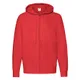 Толстовка без начеса Fruit of the loom Lightweight Hooded Sweat, красная - фото № 1