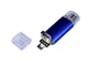 Флешка USB 2.0/micro USB на 32 Гб, синий металлик - фото № 3