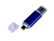Флешка USB 2.0/micro USB на 32 Гб, синий металлик - фото № 4