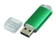 USB-флешка на 64 Гб с прозрачным колпачком, зеленый - фото № 2