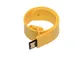USB-флешка на 64 Гб в виде браслета, желтый - фото № 2