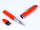 Флешка USB 2.0 на 8 Гб в виде ручки с мини чипом, красная - фото № 1
