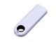 Флешка USB 2.0 на 32 Гб Промо, полуовальная форма, выдвижной механизм, черная/ белая - фото № 2