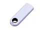 Флешка USB 2.0 на 64 Гб Промо, полуовальная форма, выдвижной механизм, черная/ белая - фото № 2