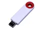 Флешка USB 2.0 на 64 Гб Промо, выдвижной механизм, красная/ белая - фото № 1