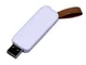 Флешка USB 3.0 на 128 Гб Промо, выдвижной механизм, белая/ коричневая - фото № 1