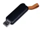 Флешка USB 2.0 на 64 Гб Промо, выдвижной механизм, черная/ коричневая - фото № 1