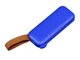 Флешка USB 3.0 на 32 Гб Промо, выдвижной механизм, синяя/ коричневая - фото № 2