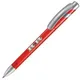 Ручка шариковая пластиковая Lecce Pen Mandi SAT, красная / серая - фото № 1