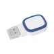 Флеш-карта с подсветкой логотипа, 16GB, белая с синим - фото № 1