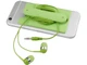 Набор: наушники проводные внутриканальные, картхолдер силиконовый, салатовый - фото № 1