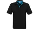 Футболка поло мужская US Basic Solo, черная / бирюзовая - фото № 1