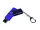 Флешка USB 2.0/micro USB/Type-C на 32 Гб c поворотным механизмом, синяя/ металлик - фото № 2