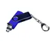 Флешка USB 2.0/micro USB/Type-C на 32 Гб c поворотным механизмом, синяя/ металлик - фото № 3