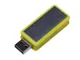 Флешка USB 3.0 на 64 Гб Промо, выдвижной механизм, хром/ желтая - фото № 1