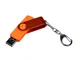 Флешка USB 3.0/micro USB/Type-С на 32 Гб 3-в-1 с поворотным механизмом, оранжевая - фото № 2