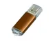 USB-флешка на 16 Гб с прозрачным колпачком, коричневый - фото № 1