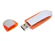 USB-флешка промо на 32 Гб овальной формы, оранжевый/ серый - фото № 2
