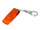 USB-флешка промо на 32 Гб с поворотным механизмом и однотонным металлическим клипом, оранжевый - фото № 1