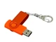 USB-флешка промо на 32 Гб с поворотным механизмом и однотонным металлическим клипом, оранжевый - фото № 3