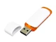USB-флешка на 32 Гб с цветными вставками, белый, оранжевый - фото № 2