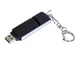 USB-флешка промо на 32 Гб с прямоугольной формы с выдвижным механизмом, черный - фото № 2