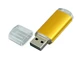 USB-флешка на 64 Гб с прозрачным колпачком, золотой - фото № 2