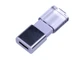Флешка USB 2.0 на 32 Гб Промо, выдвижной механизм, белая/ металлик - фото № 2