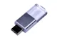 Флешка USB 2.0 на 64 Гб Промо, выдвижной механизм, белая/ металлик - фото № 1