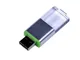 Флешка USB 2.0 на 32 Гб Промо, выдвижной механизм, зеленая/ прозрачная - фото № 1