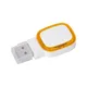 Флеш-карта с подсветкой логотипа, 16GB, белая с оранжевым - фото № 1