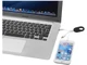 Брелок кабель 3 в 1: micro USB/ Lighting/ Type С, белый/ черный - фото № 3