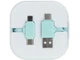 Кабель зарядный USB 3 в 1: micro USB / Lightning / Type C, Avenue, зеленый - фото № 4