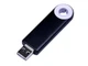Флешка USB 2.0 на 32 Гб Промо, выдвижной механизм, черная/ белая - фото № 1