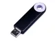 Флешка USB 3.0 на 32 Гб Промо, выдвижной механизм, черная/ белая - фото № 1